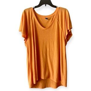 Old navy Orange linen tunic Top